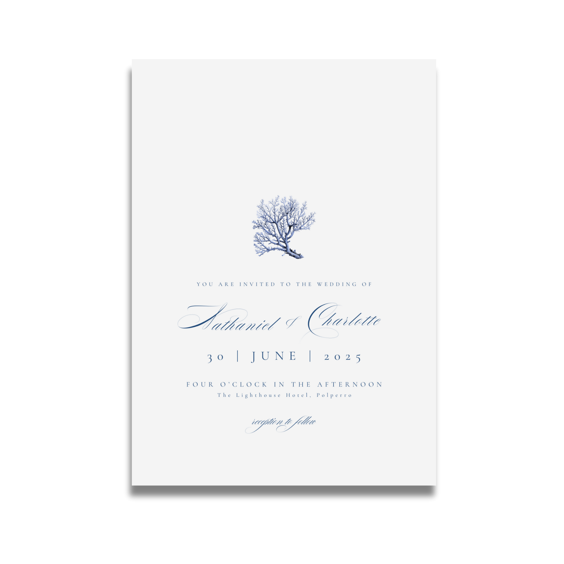 Simple Coral Invite & RSVP