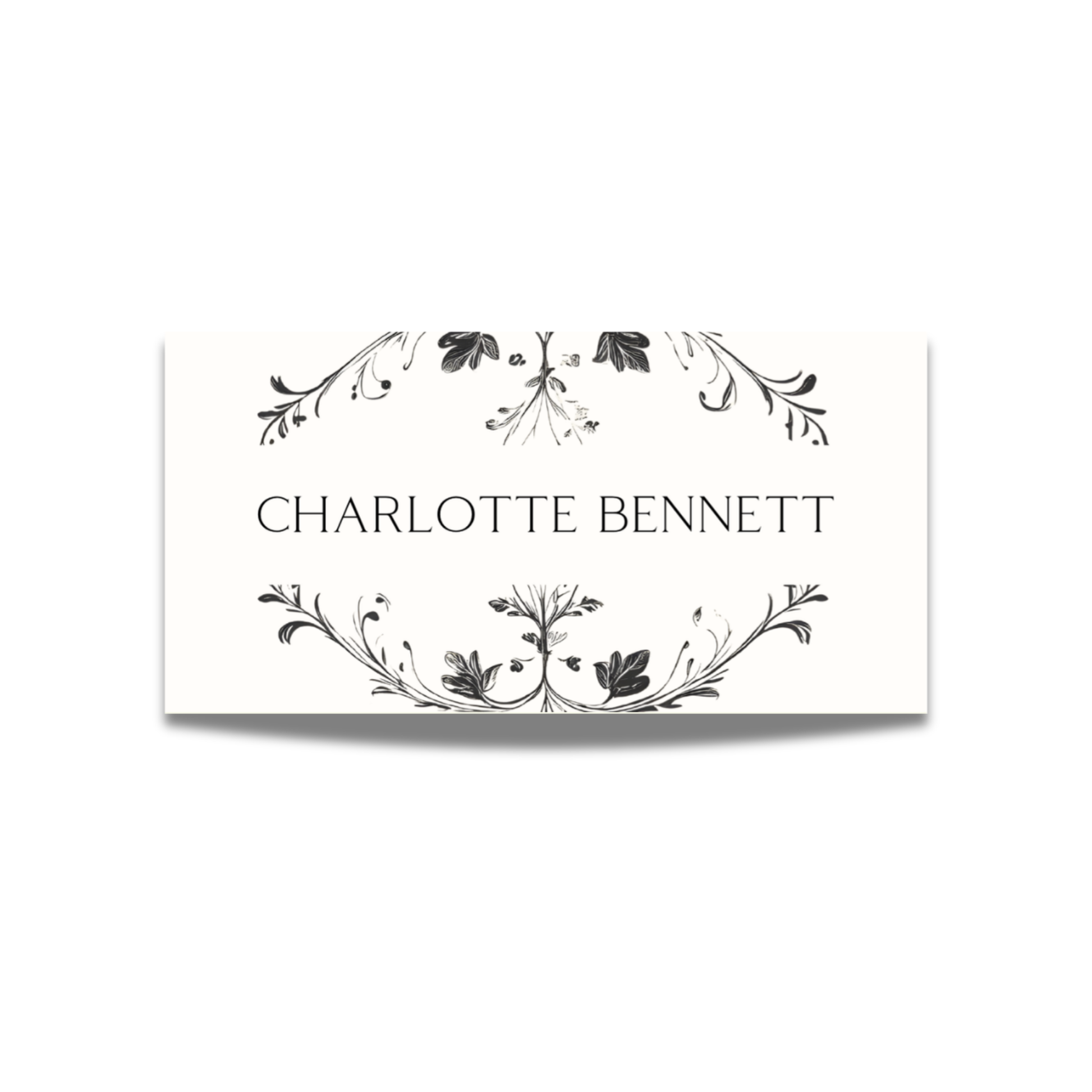 Illustrated Floral Arch Name Place Cards (Cream)