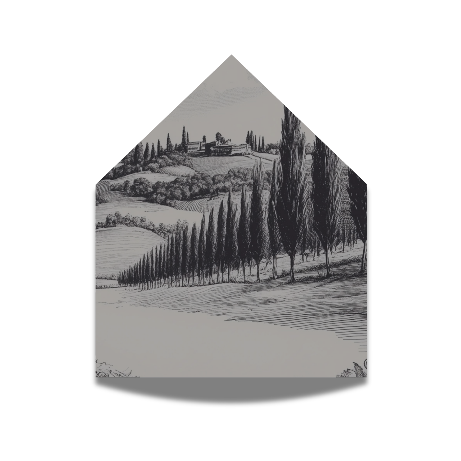 Vineyard Etching Envelope Liner