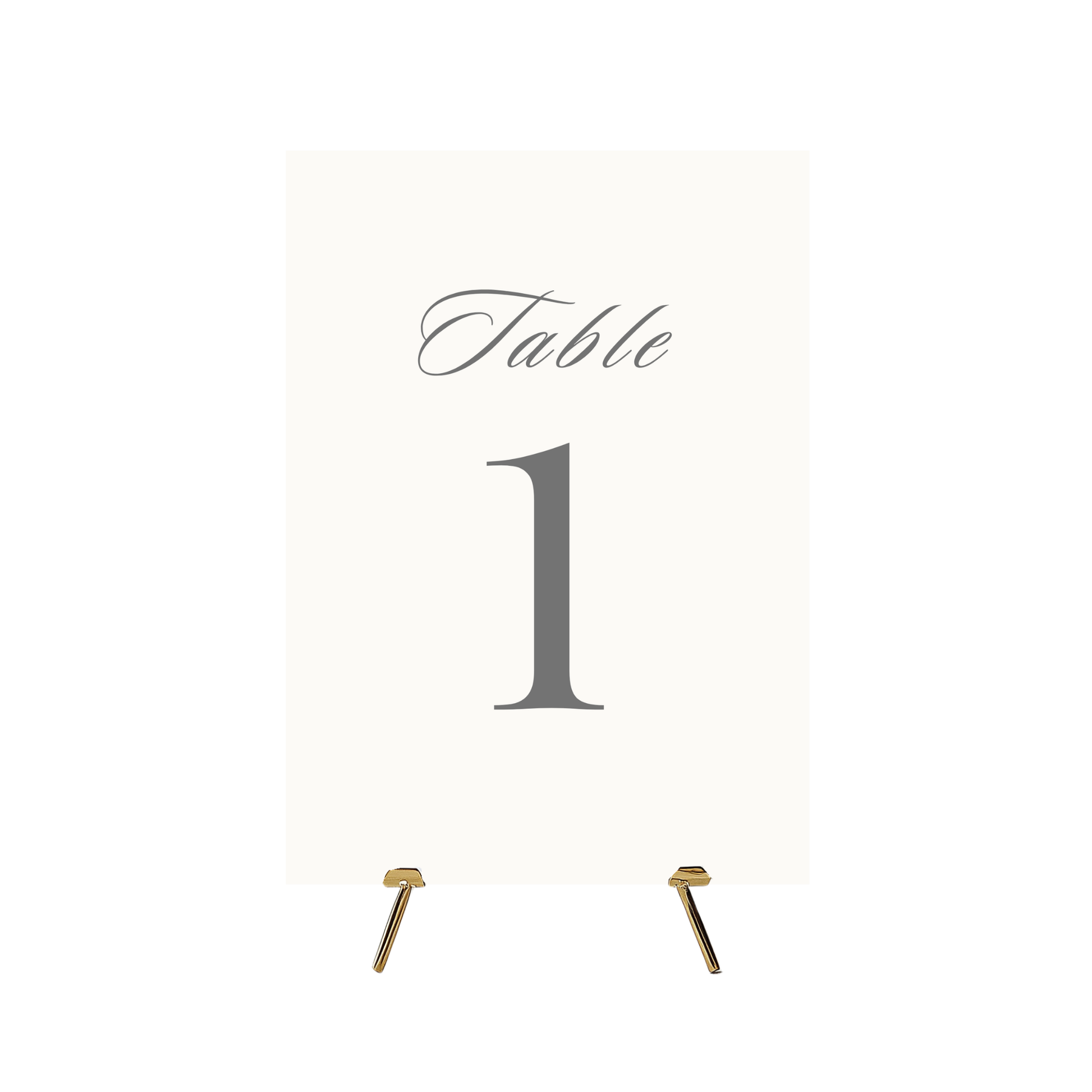 Monochrome Script Table Numbers