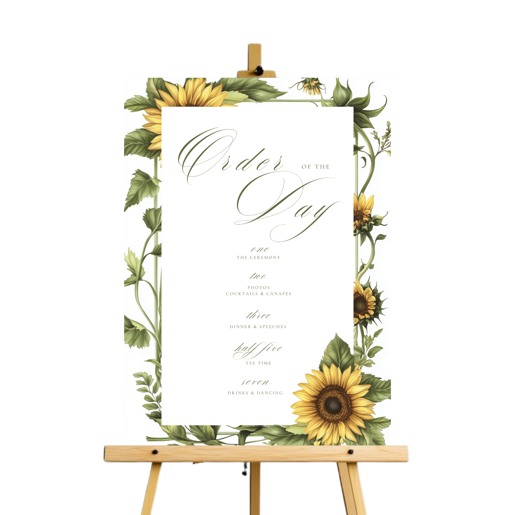 Sunflower Order Of The Day Sign