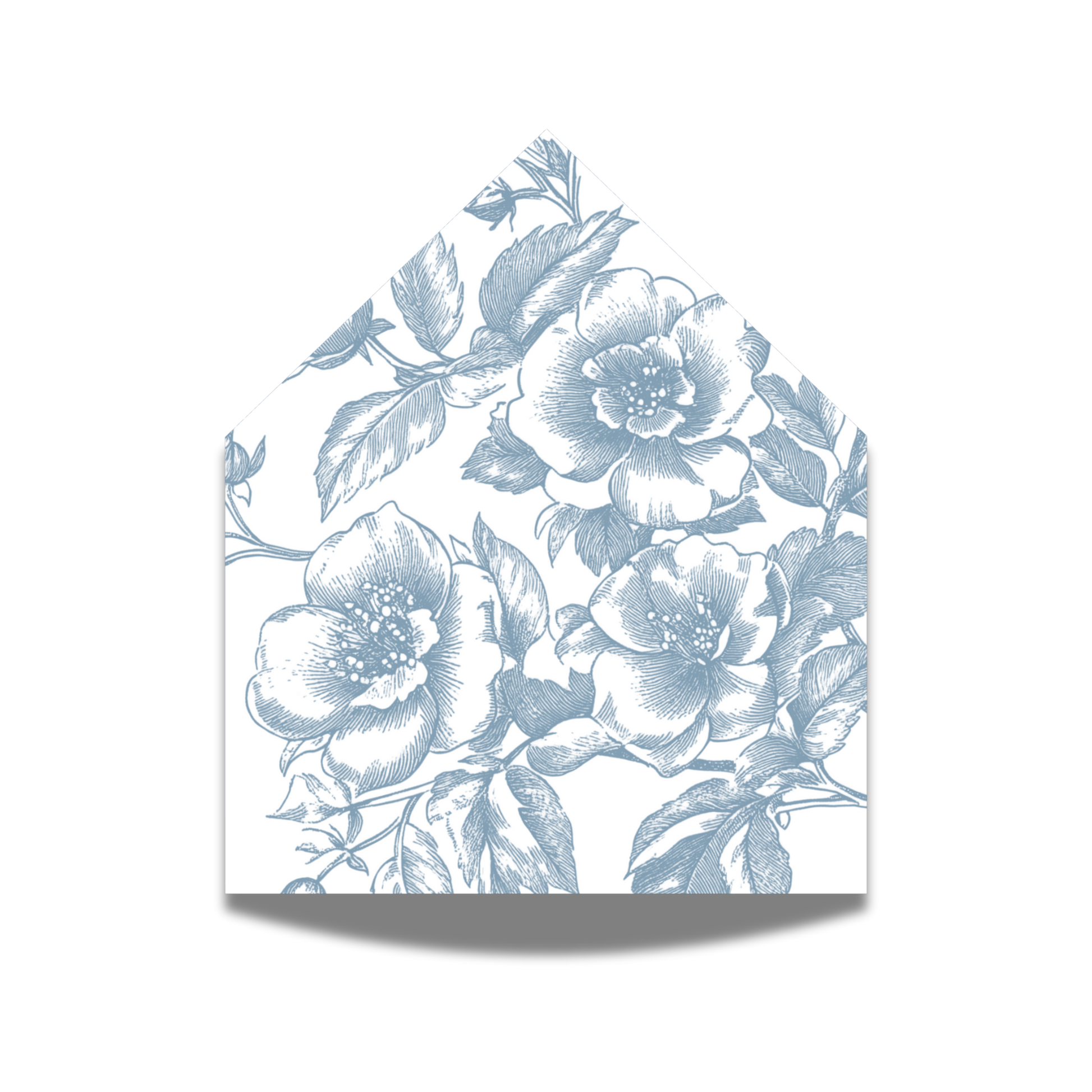 Rose Etching (Dusty Blue) Envelope Liner