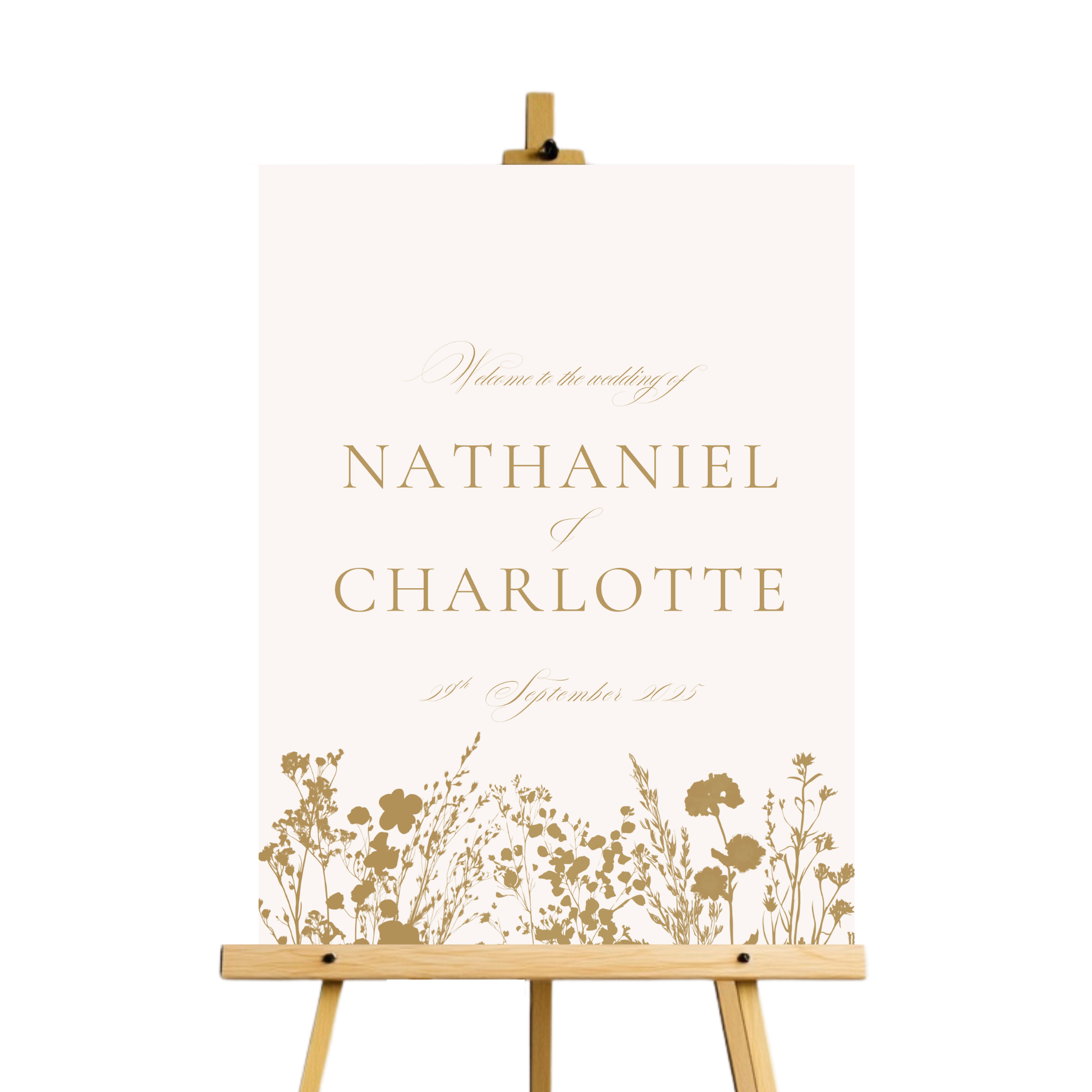 Cream & Gold Welcome Sign
