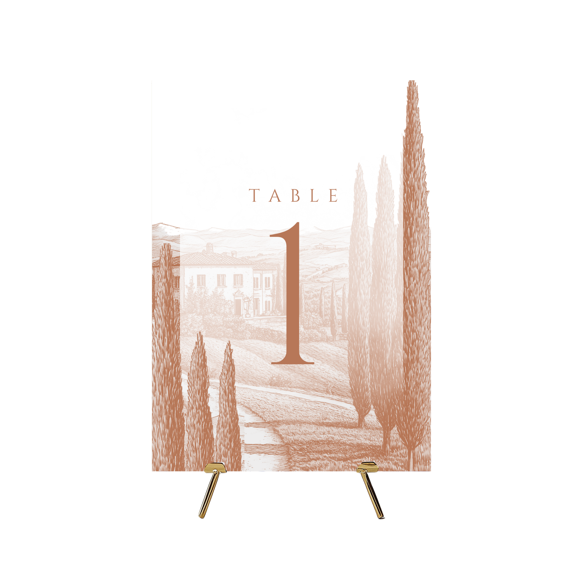 Terracotta Tuscany Table Numbers