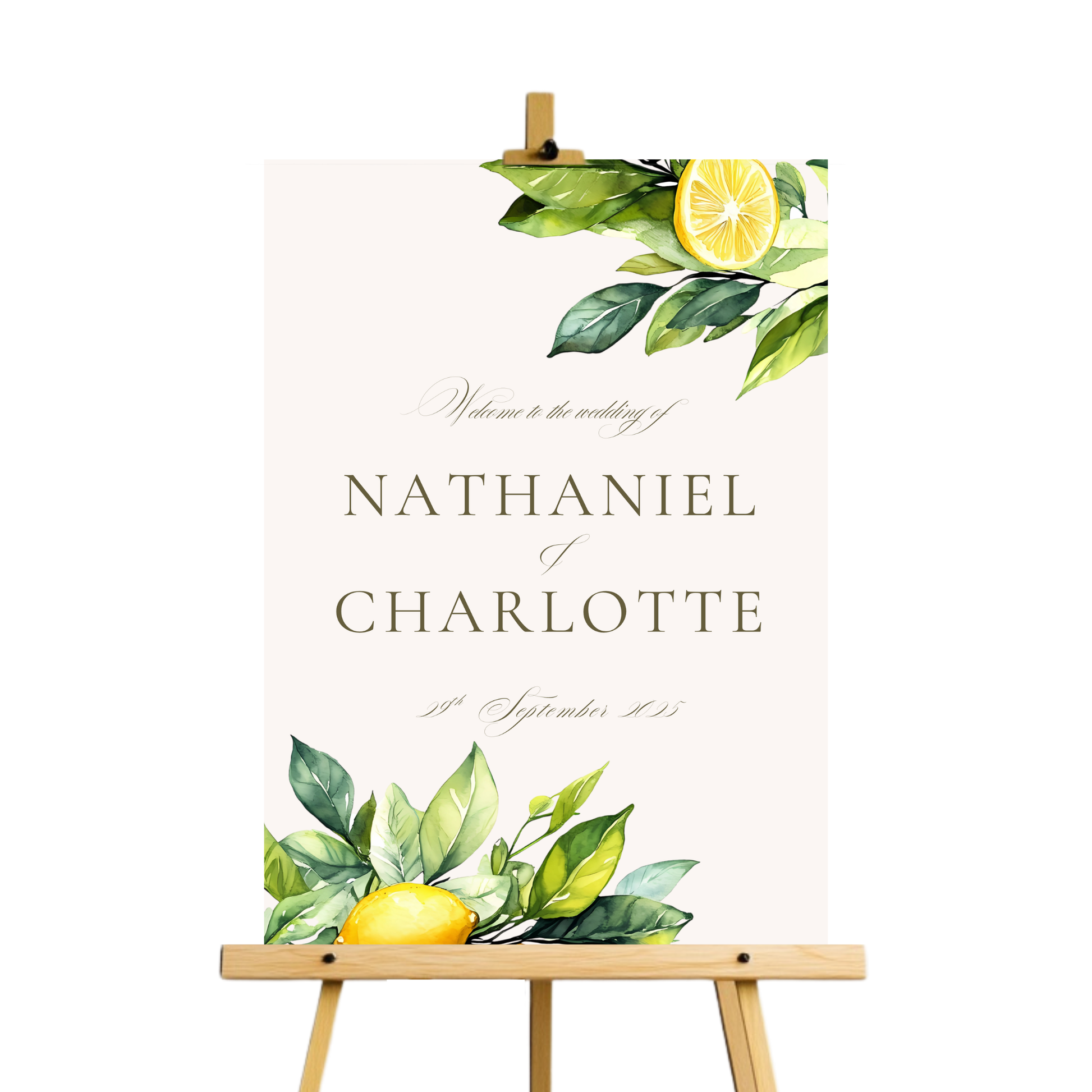 Lemons & Greenery Welcome Sign