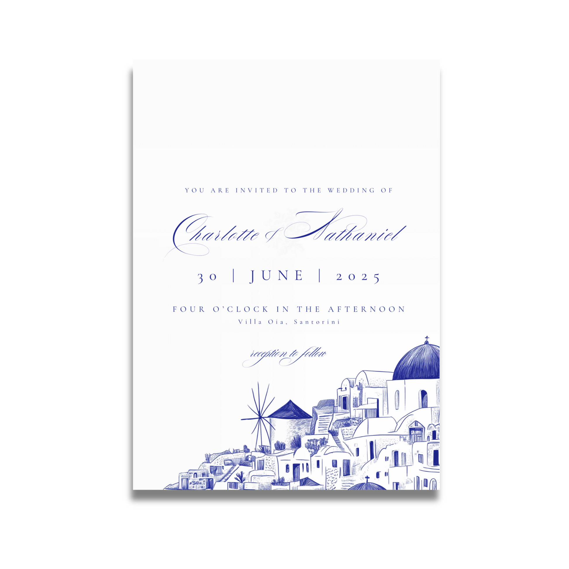 Santorini Sketch Invite & RSVP