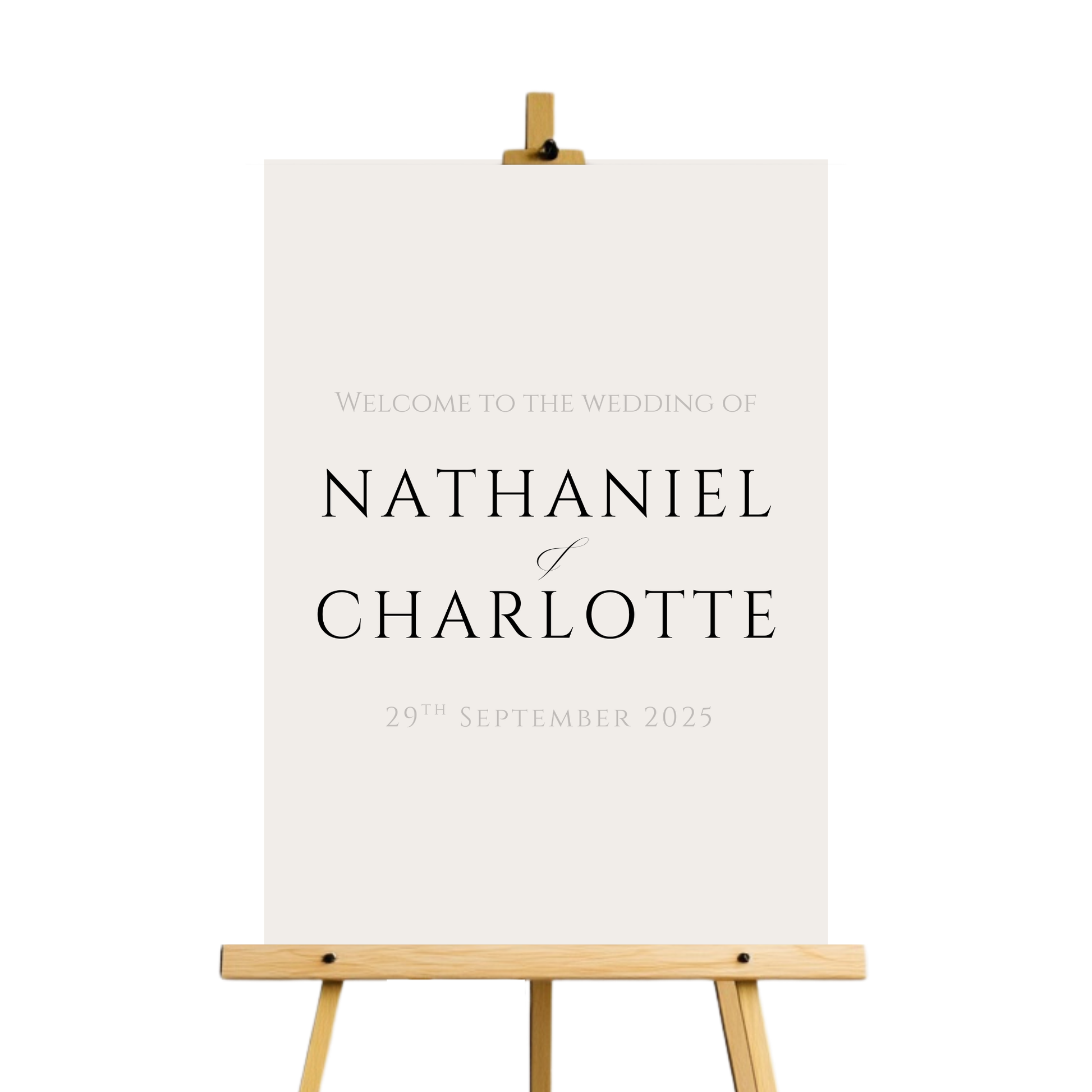 Minimalist Cream Welcome Sign