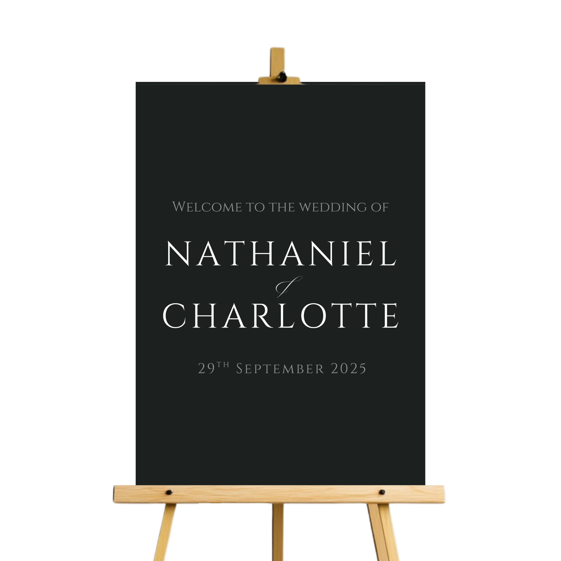 Minimalist Charcoal Welcome Sign