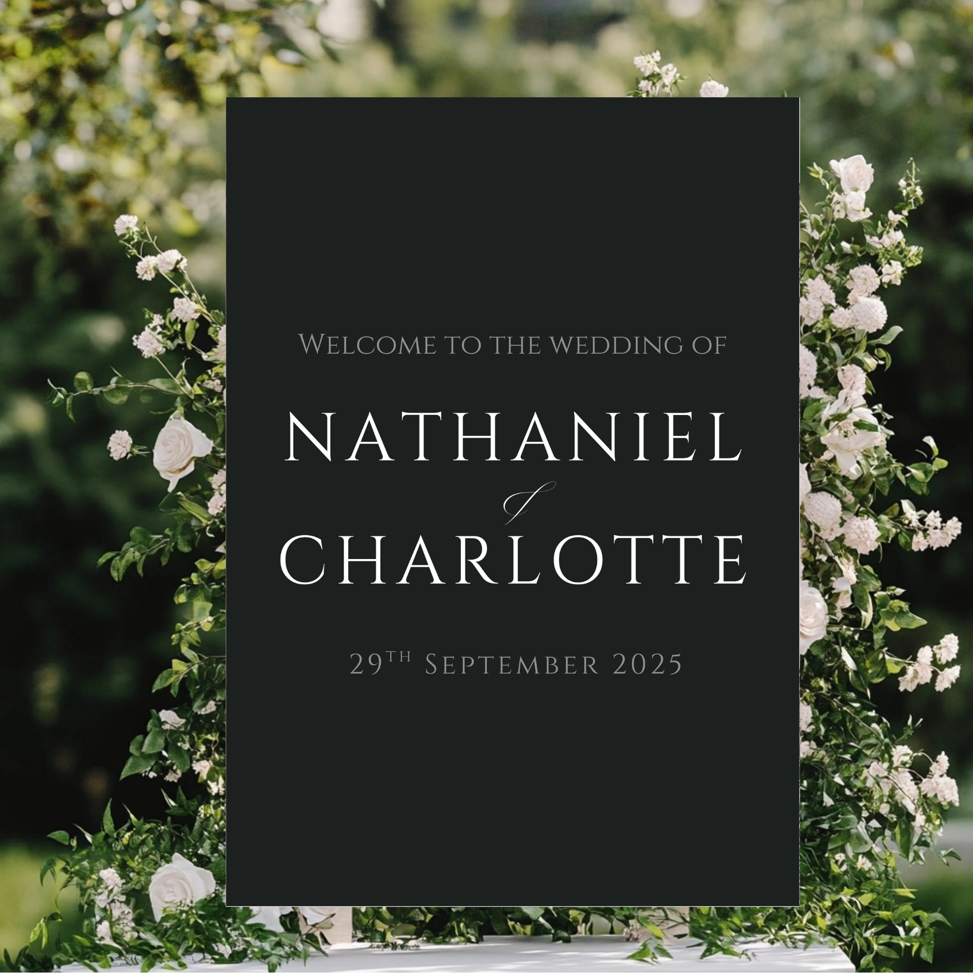 Minimalist Charcoal Welcome Sign