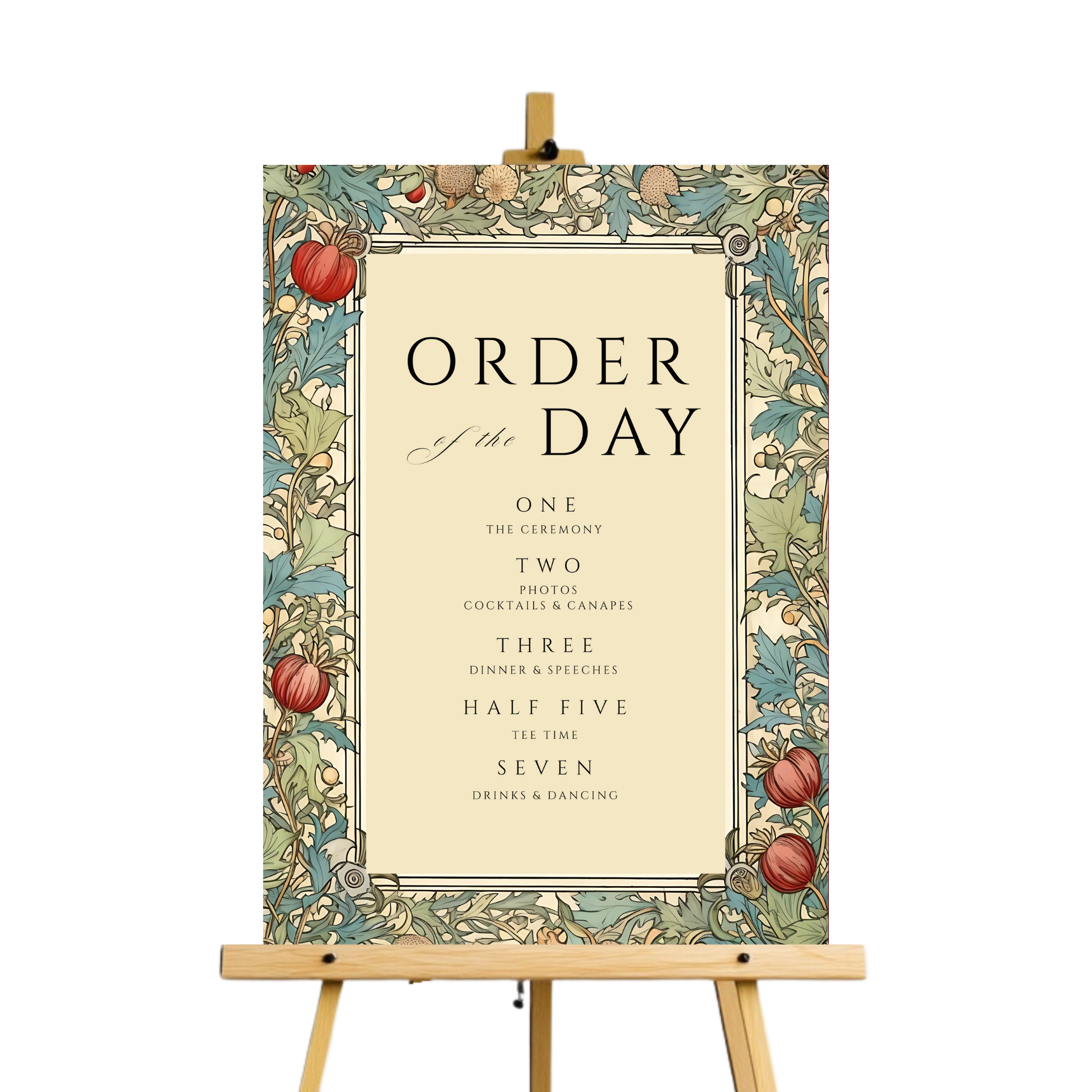 Vintage Arts & Crafts Order Of The Day Sign