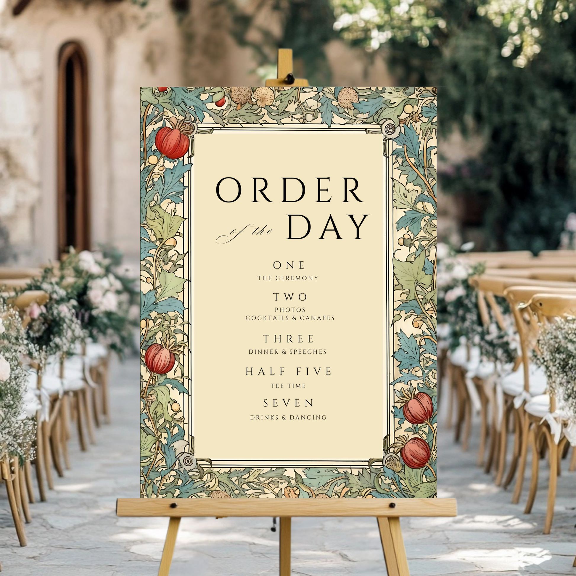 Vintage Arts & Crafts Order Of The Day Sign