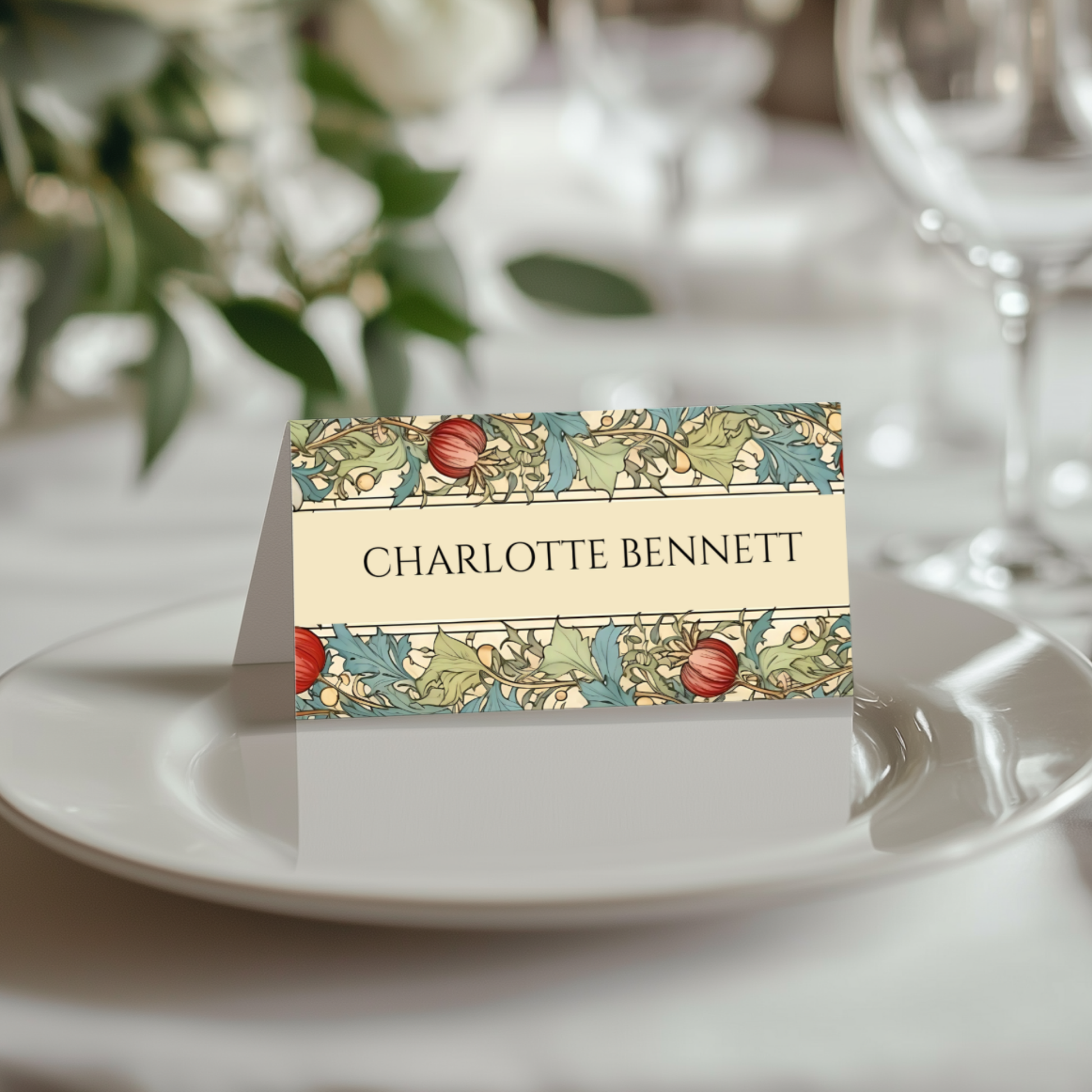 Vintage Arts & Crafts Name Place Cards