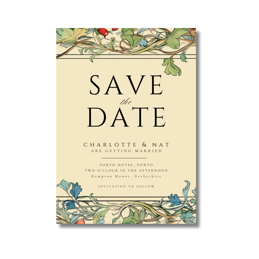 Vintage Art & Crafts Save The Date