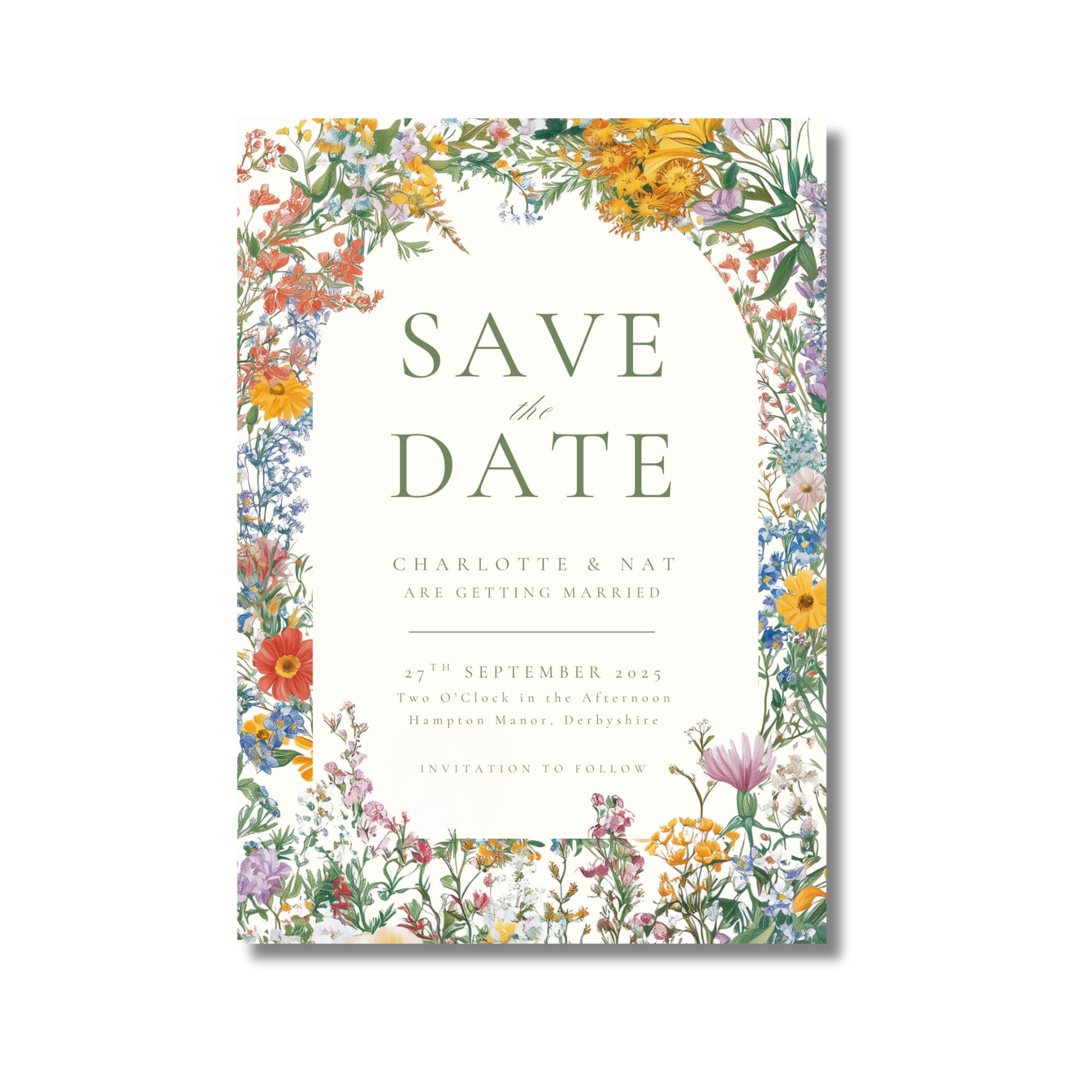 Pastel Floral Arch Save The Date