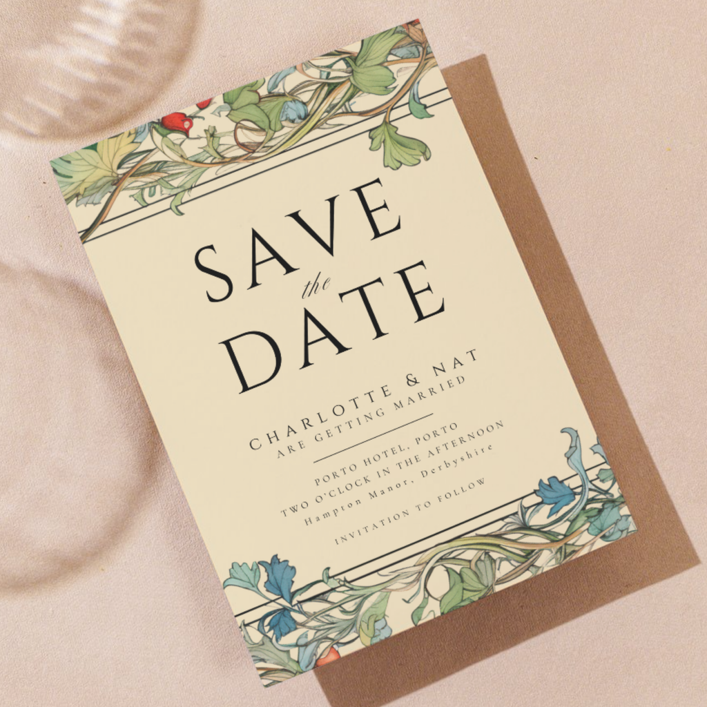 Vintage Art & Crafts Save The Date