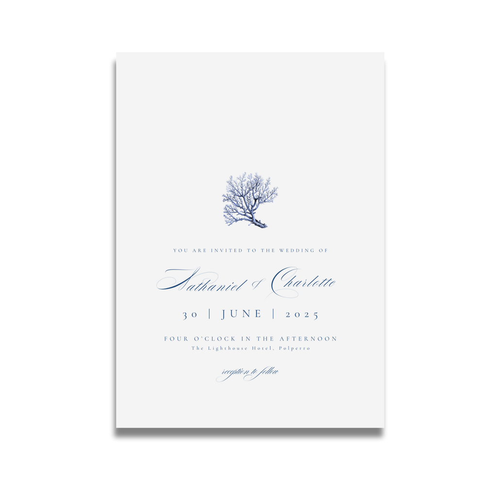 Simple Coral Invite & RSVP