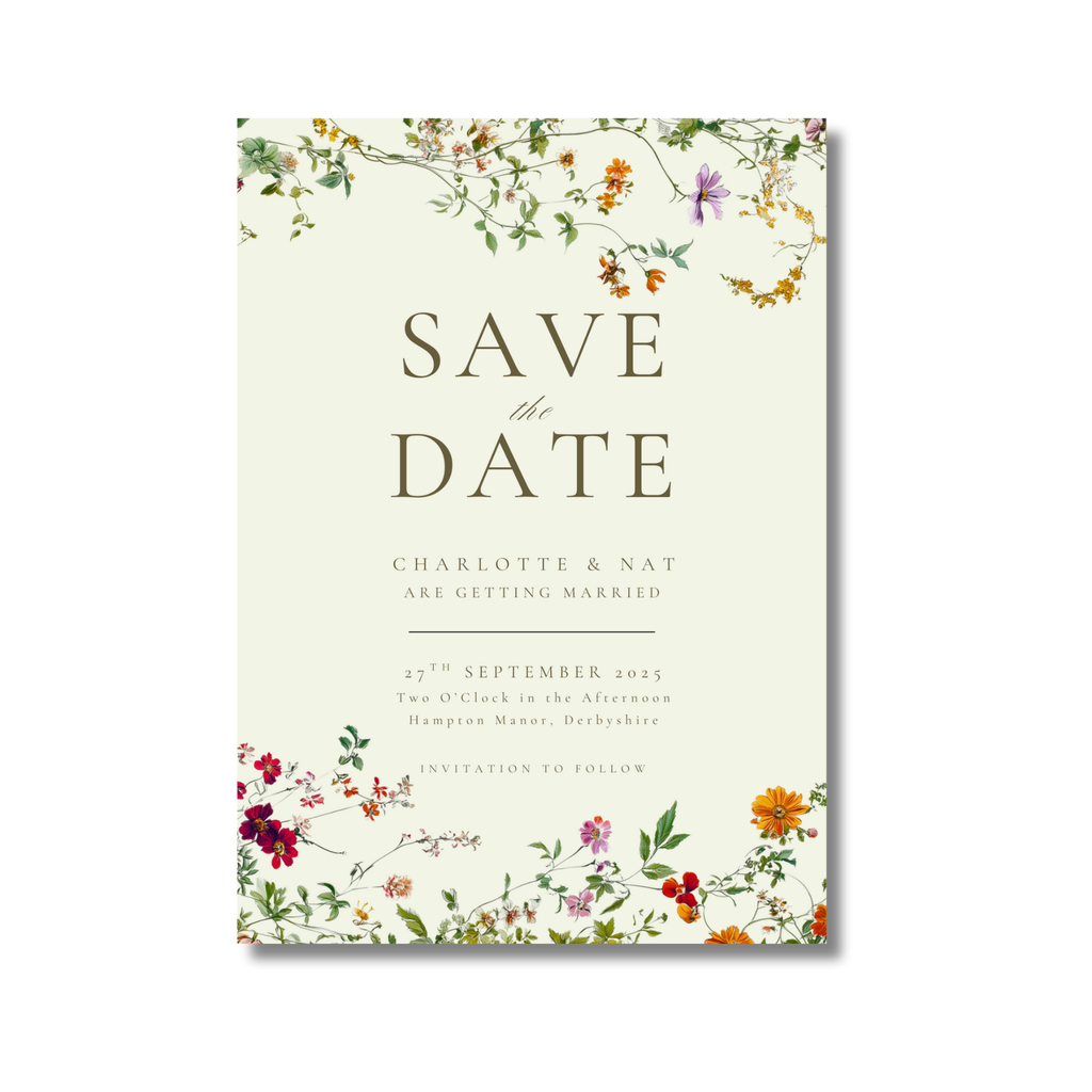 Green & Wildflower Save The Date