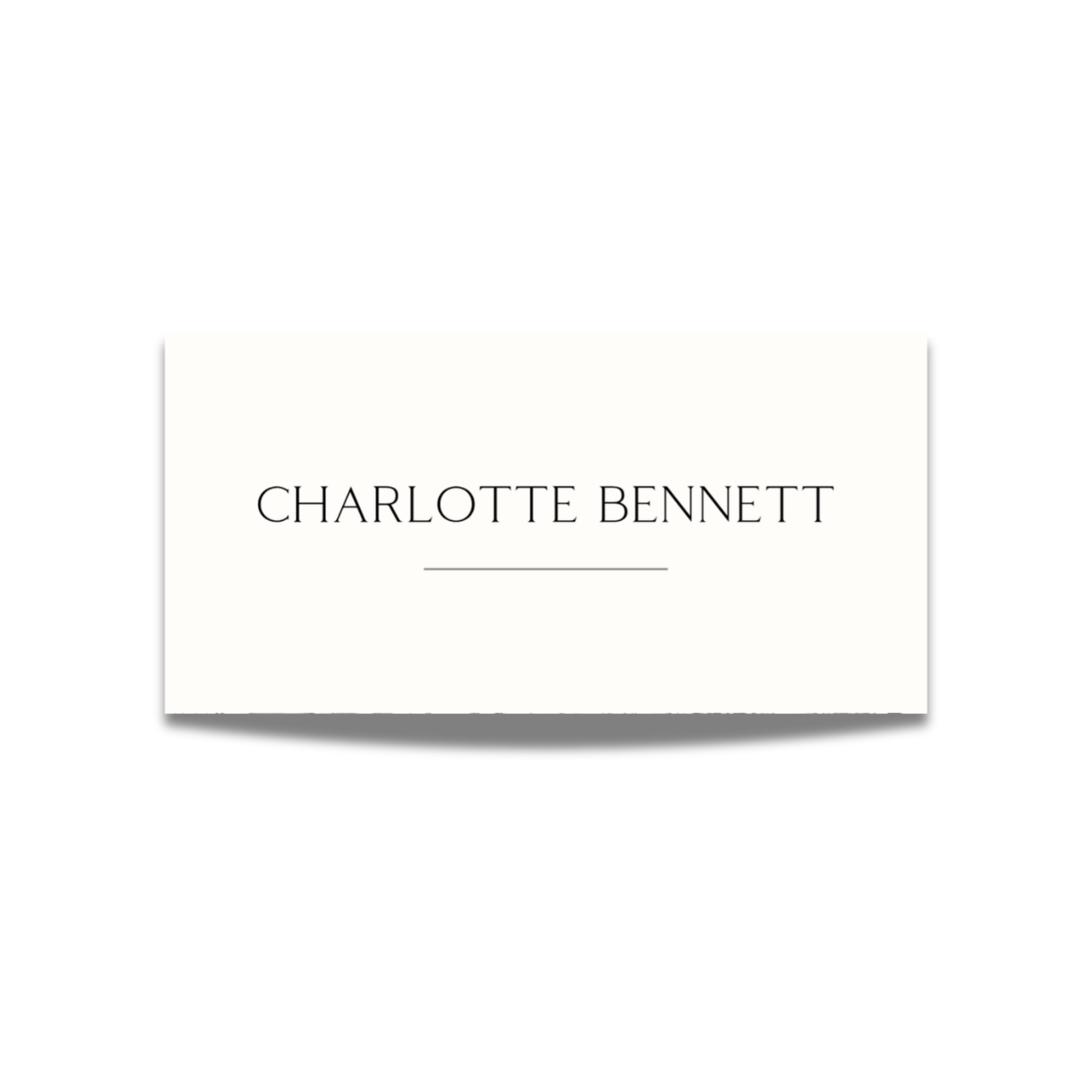 Monochrome Name Place Cards (Off-White)