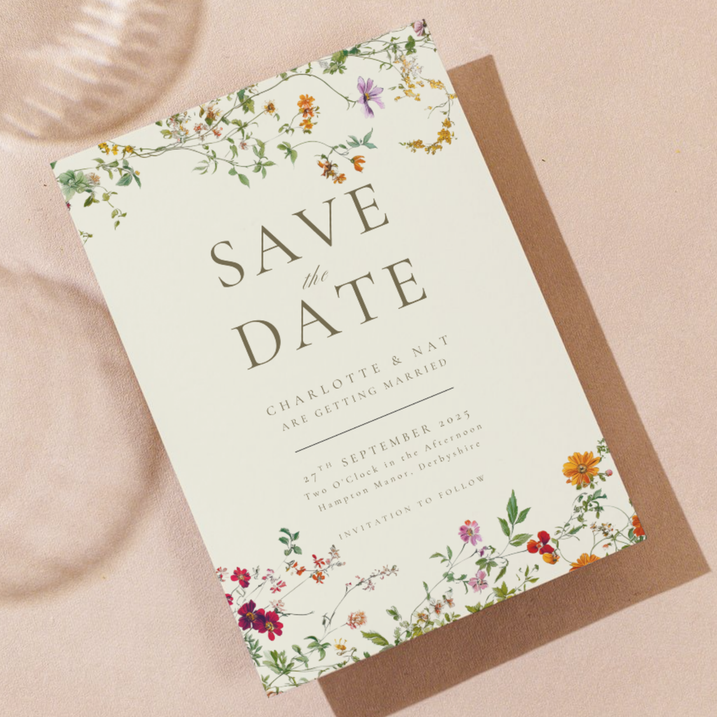Green & Wildflower Save The Date