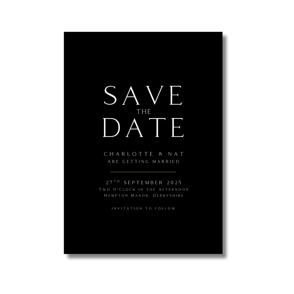 Monochrome Initials Save The Date