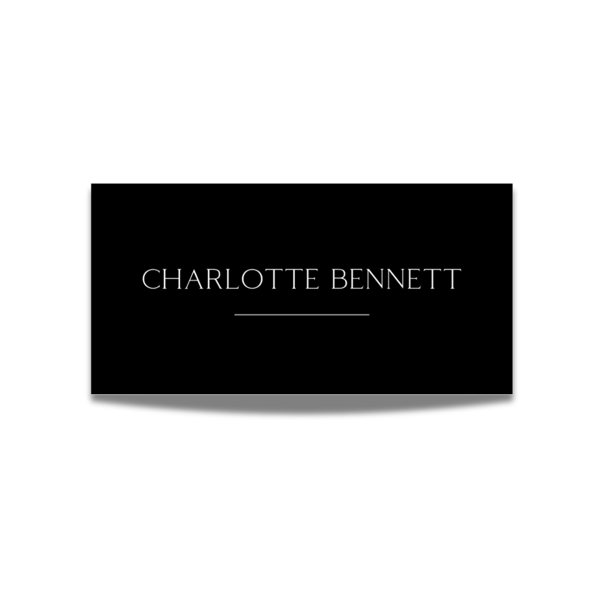 Monochrome Name Place Cards (Black)