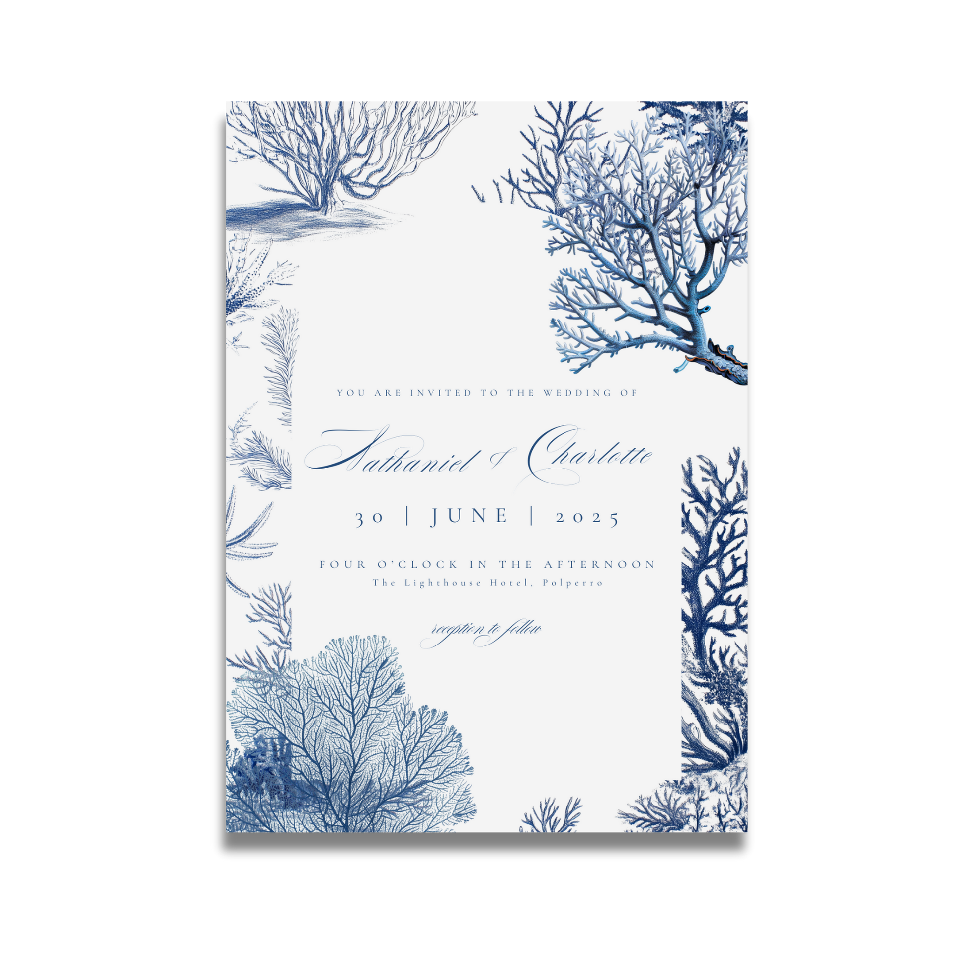 Busy Coral Invite & RSVP