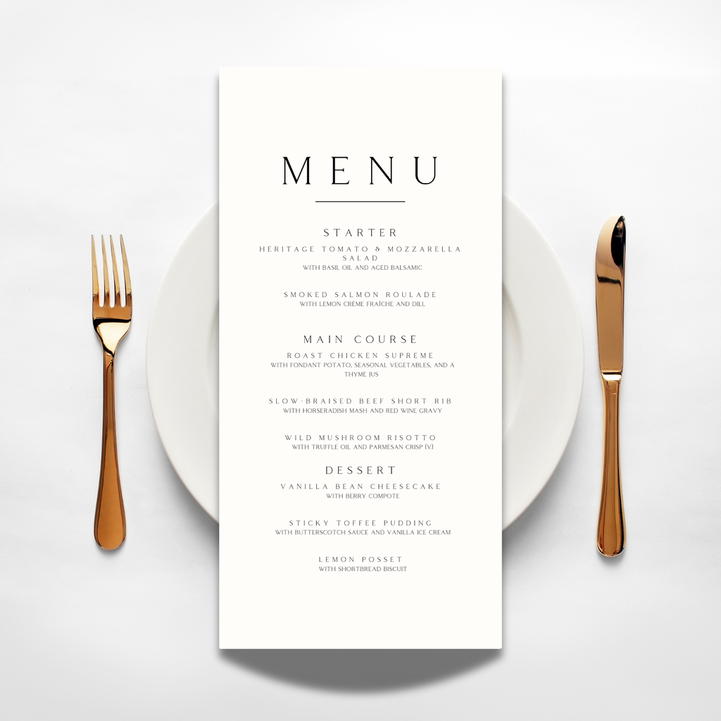 Monochrome Menu (Off-White)