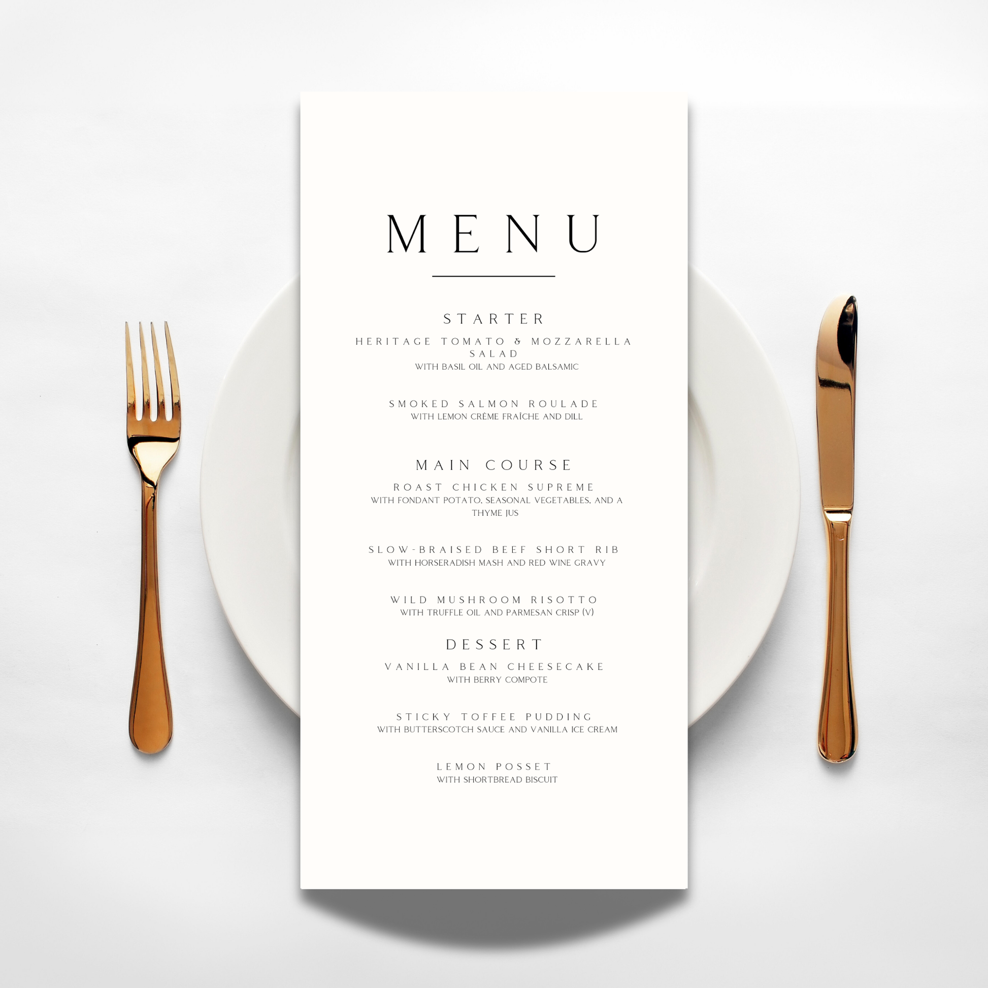 Monochrome Menu (Off-White)