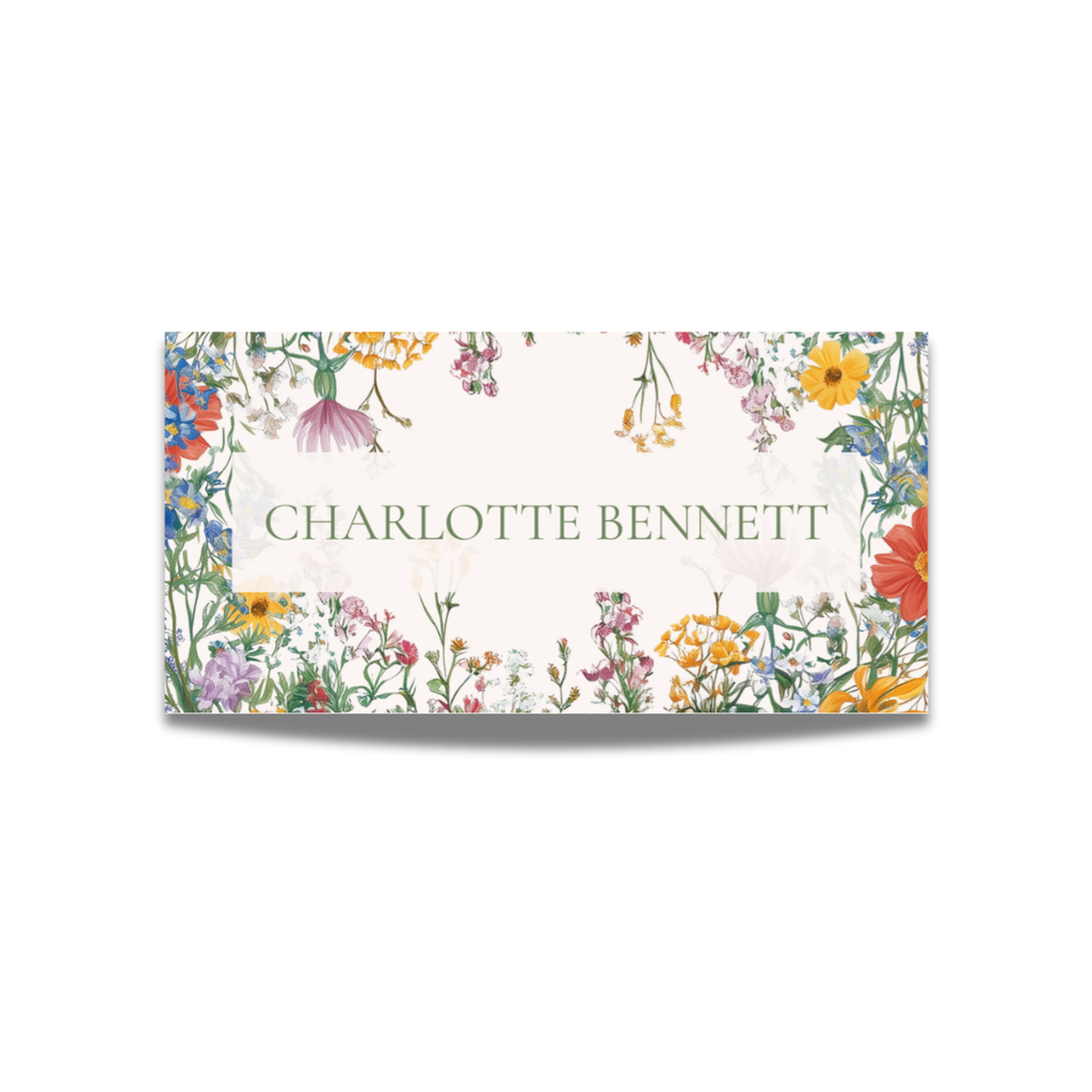Pastel Floral Arch Name Place Cards