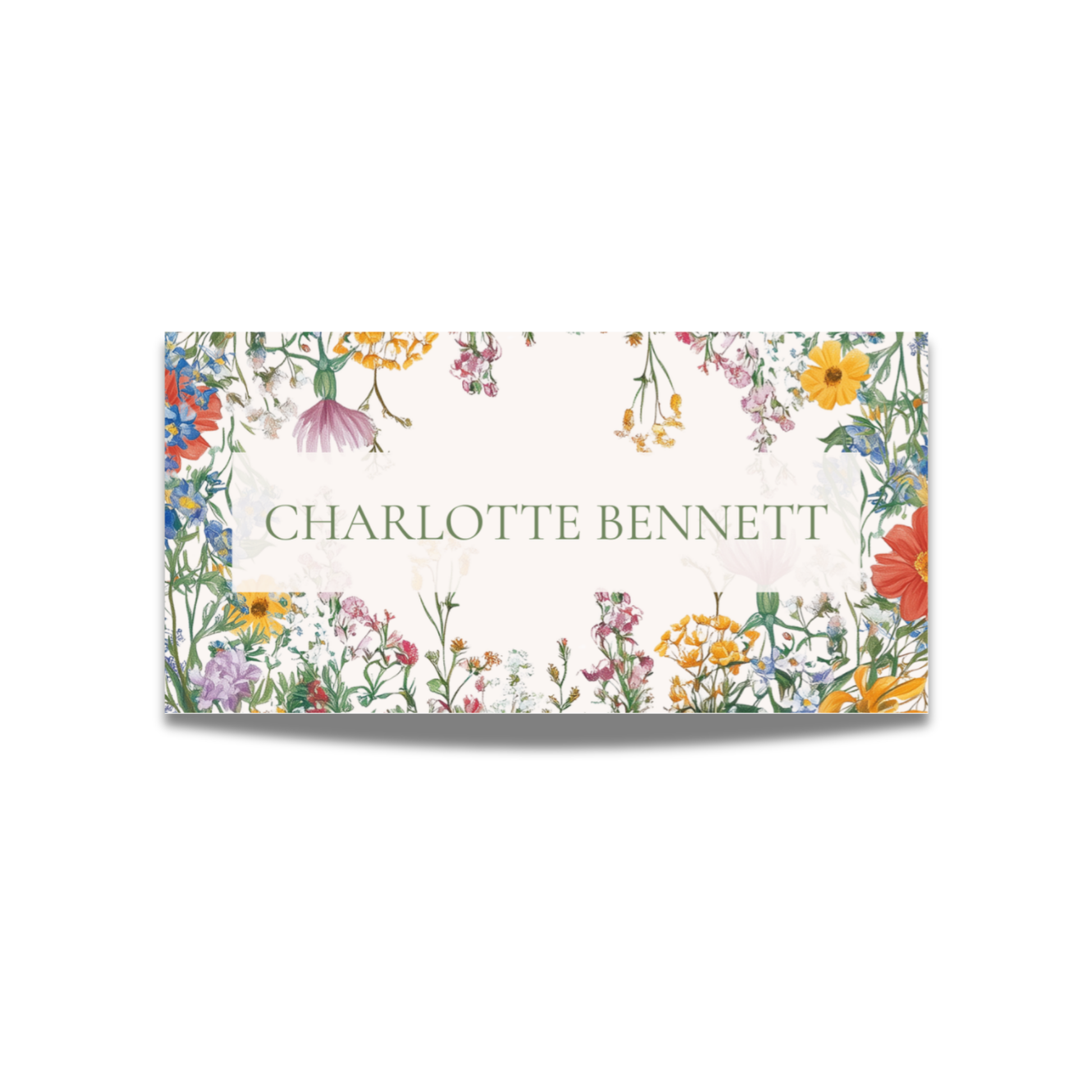 Pastel Floral Arch Name Place Cards