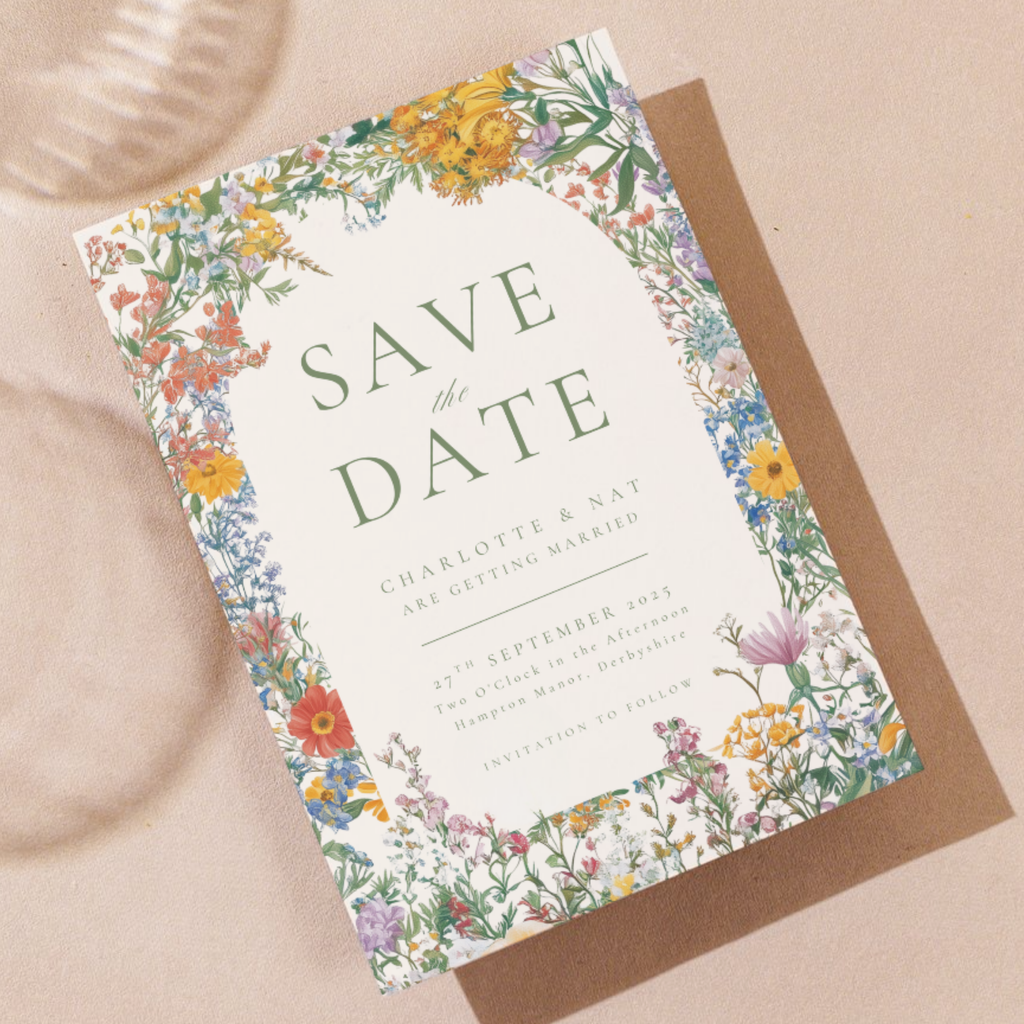 Pastel Floral Arch Save The Date