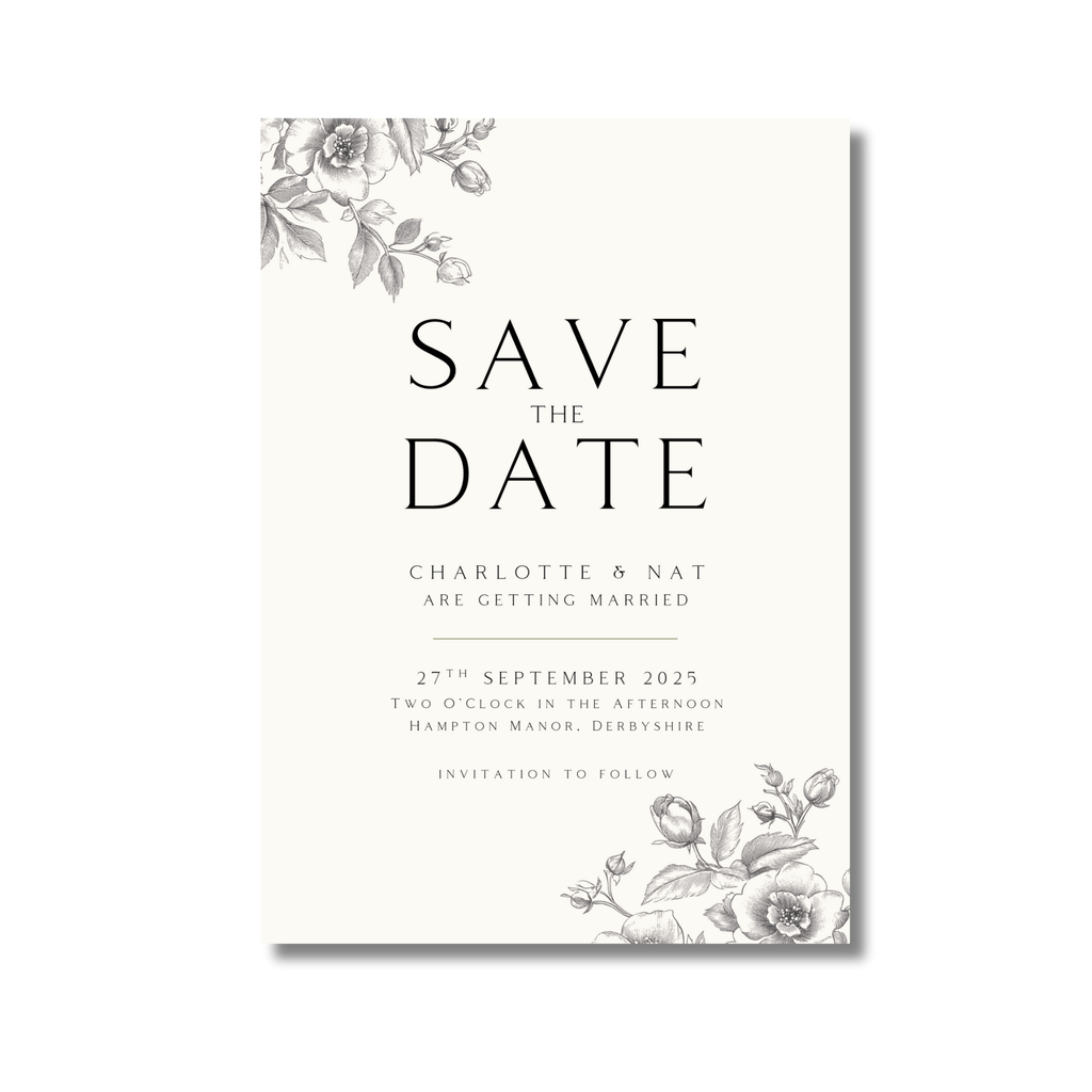 Rose Etching Save The Date
