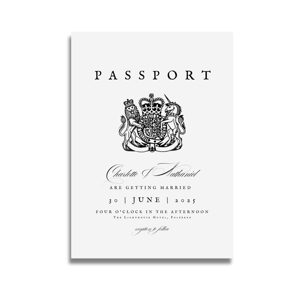 Passport Style Invite & RSVP