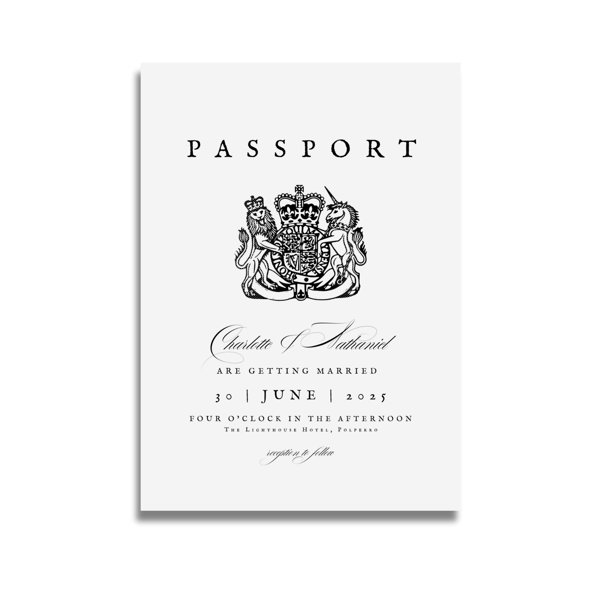 Passport Style Invite & RSVP