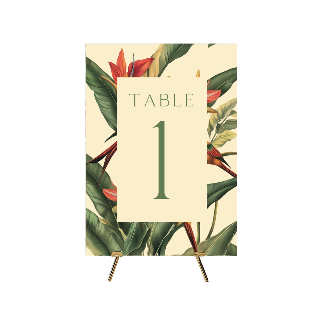 Birds Of Paradise Table Numbers