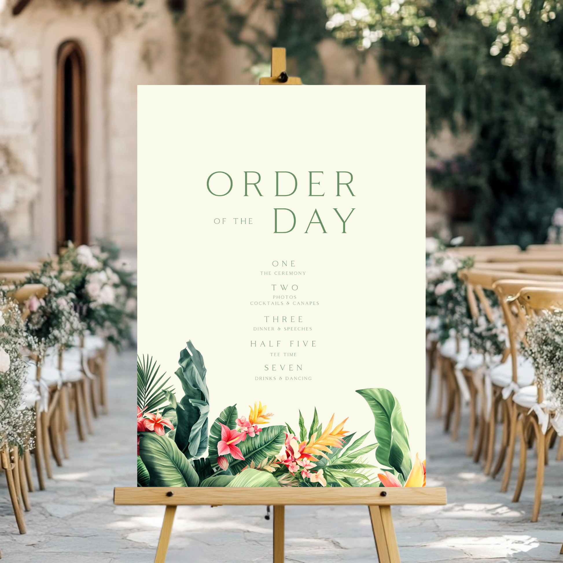 Tropical Florals Order Of The Day Sign