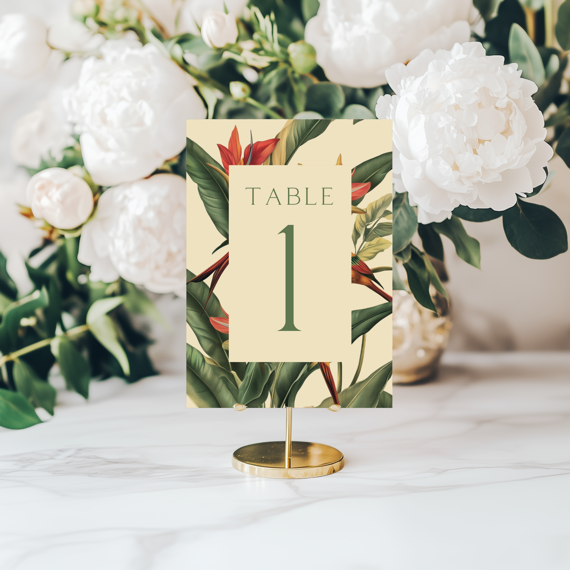 Birds Of Paradise Table Numbers
