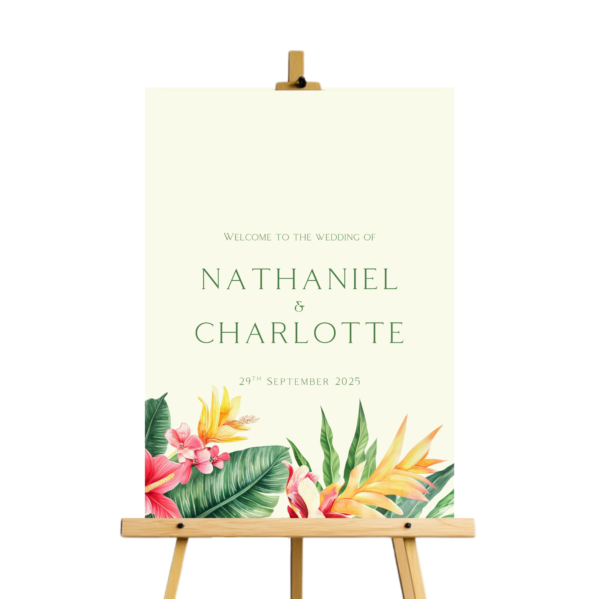 Tropical Florals Welcome Sign