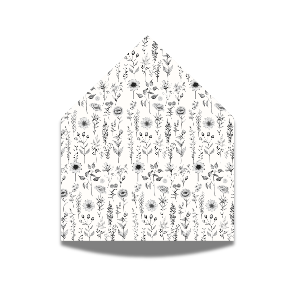 Simple Monochrome Wildflower Stems Envelope Liner