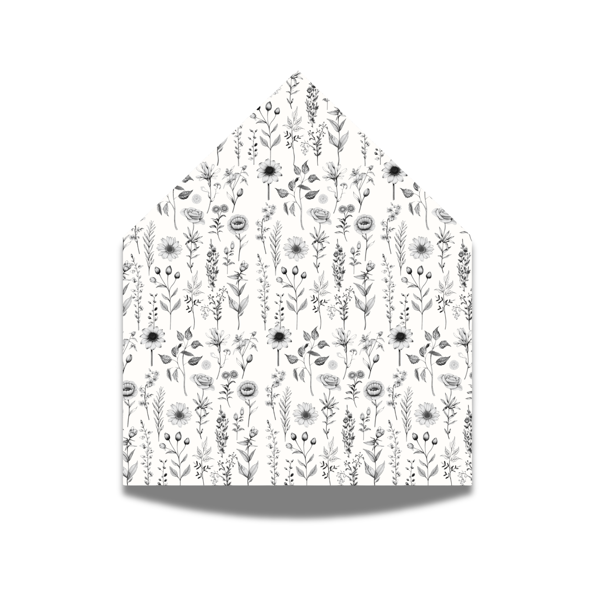 Simple Monochrome Wildflower Stems Envelope Liner