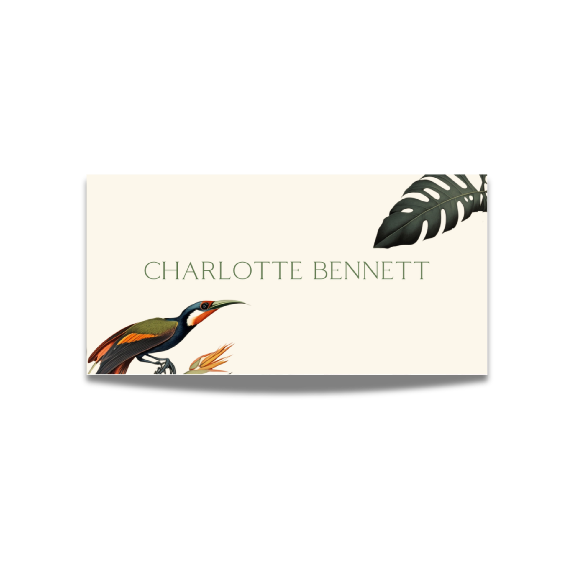 Birds Of Paradise Name Place Cards