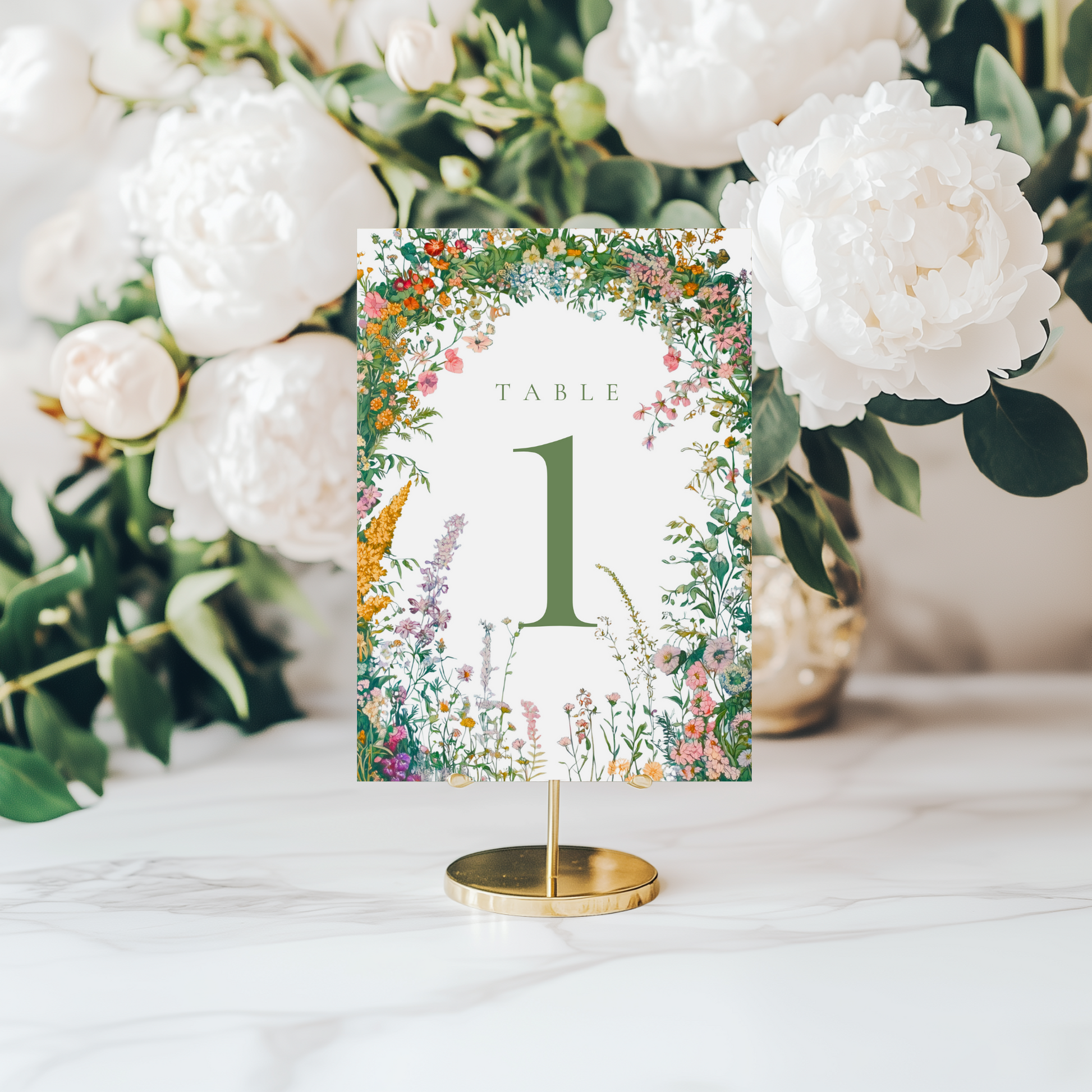 Bold & Bright Florals Table Numbers
