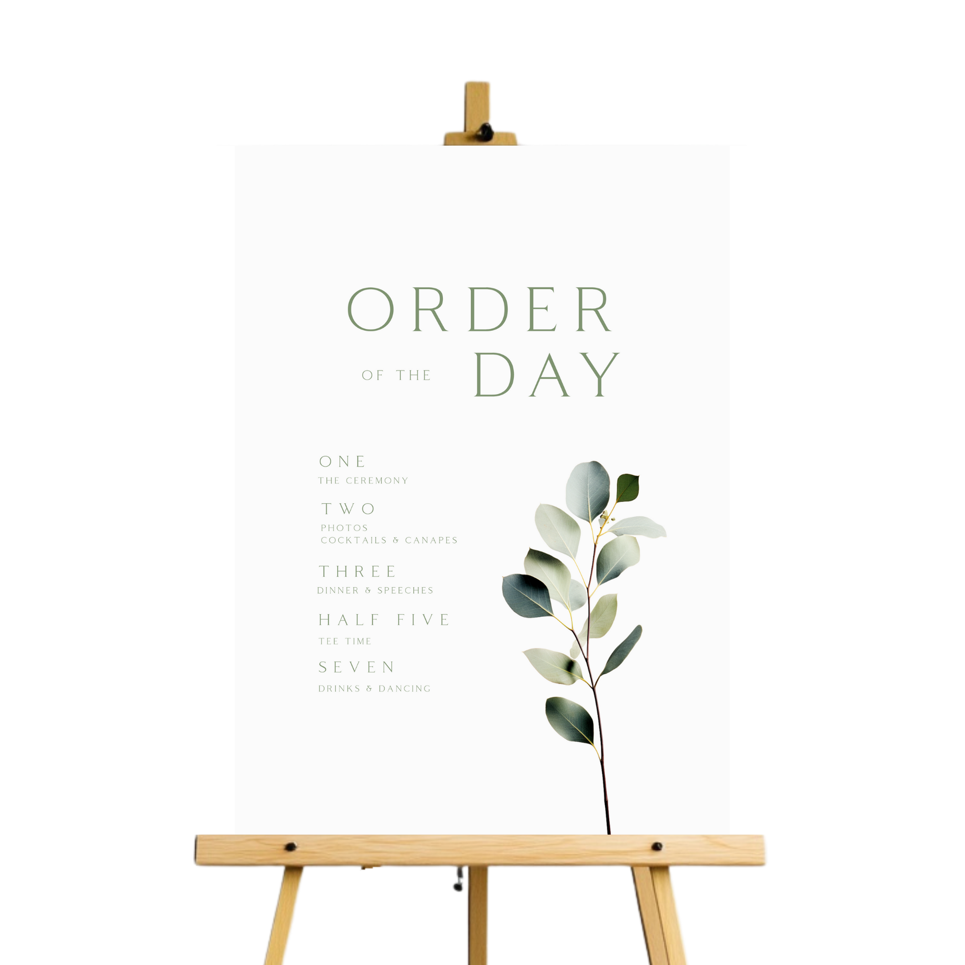 Eucalyptus Order Of The Day Sign