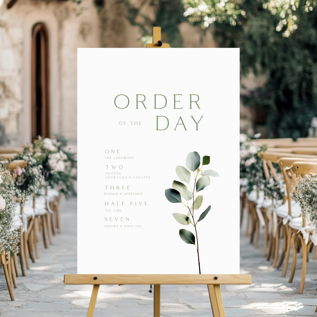Eucalyptus Order Of The Day Sign