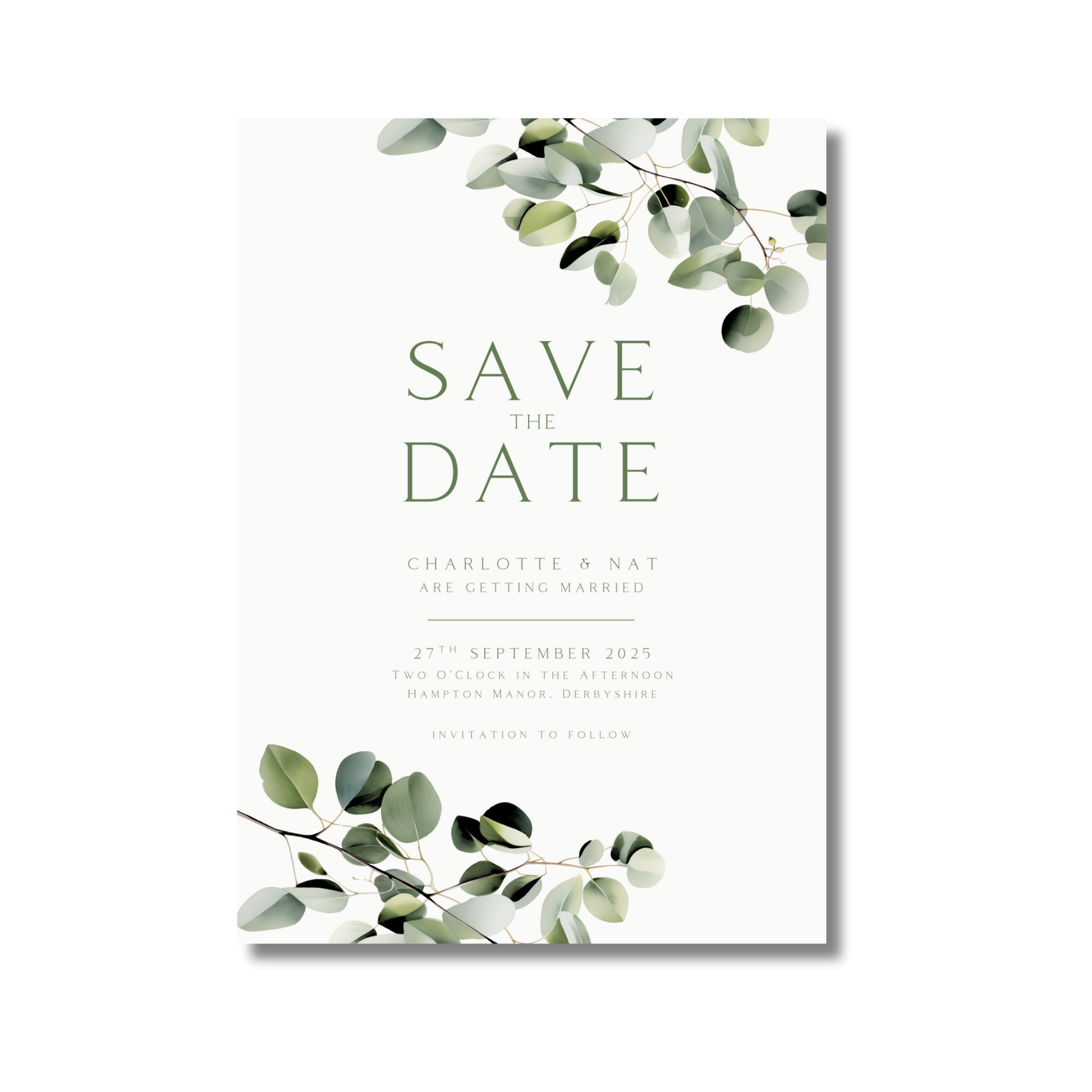 Eucalyptus Save The Date