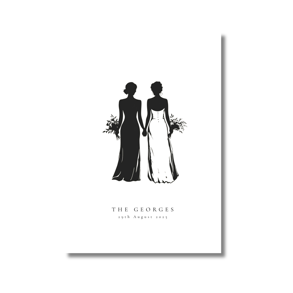 Mrs & Mrs Personalised Fine Art Print