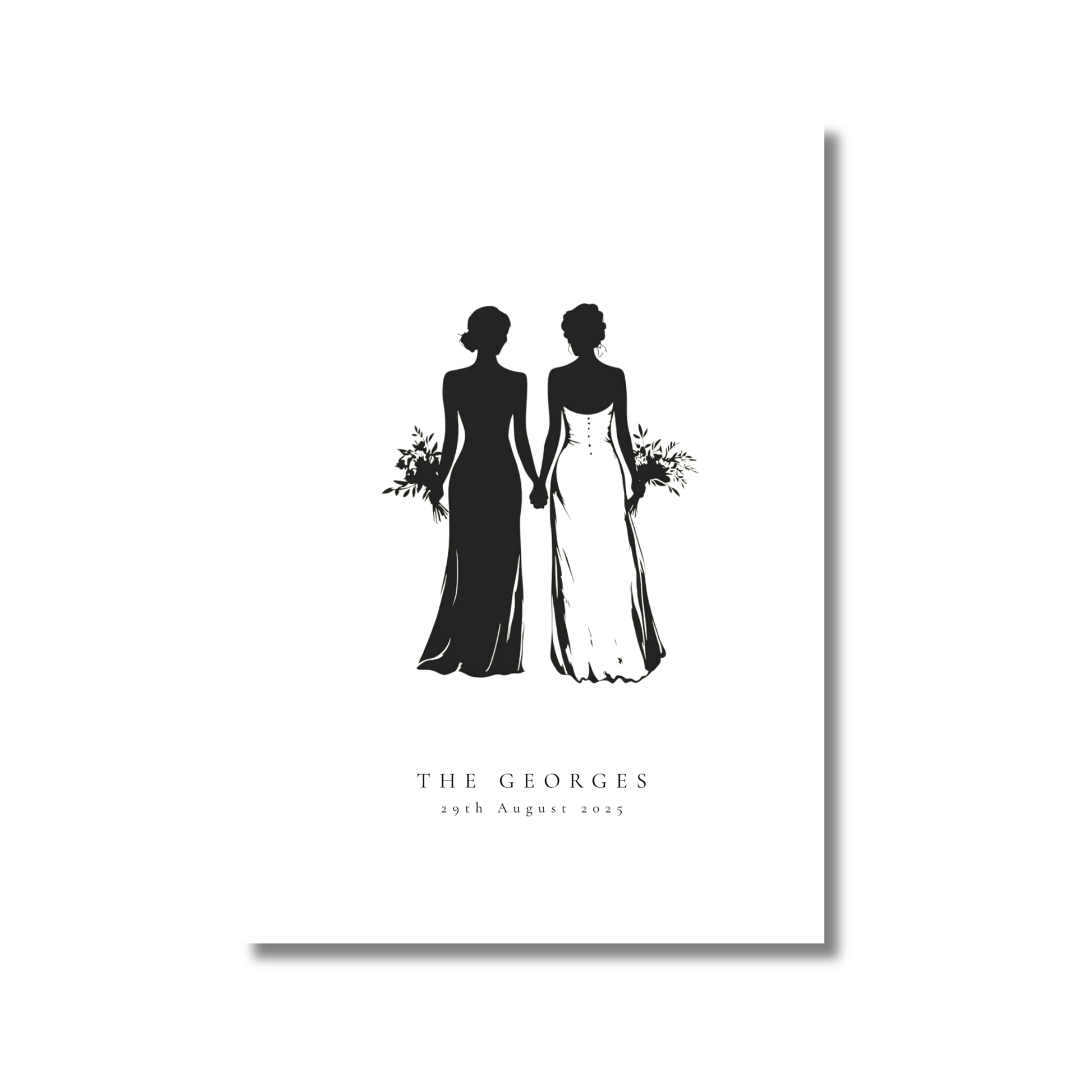 Mrs & Mrs Personalised Fine Art Print