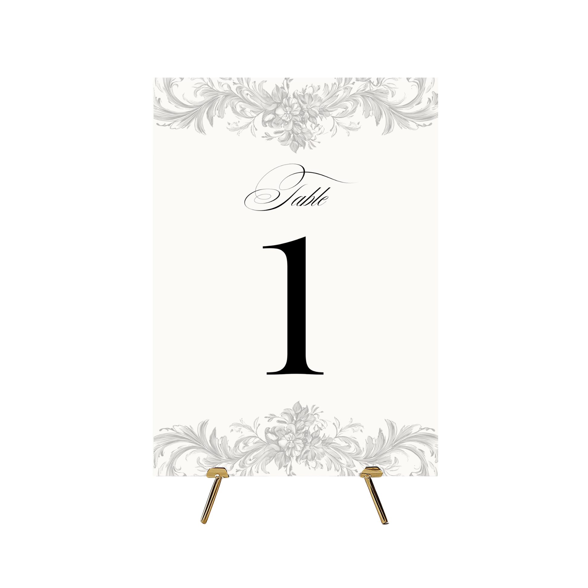 Simple Cream & Black Table Numbers