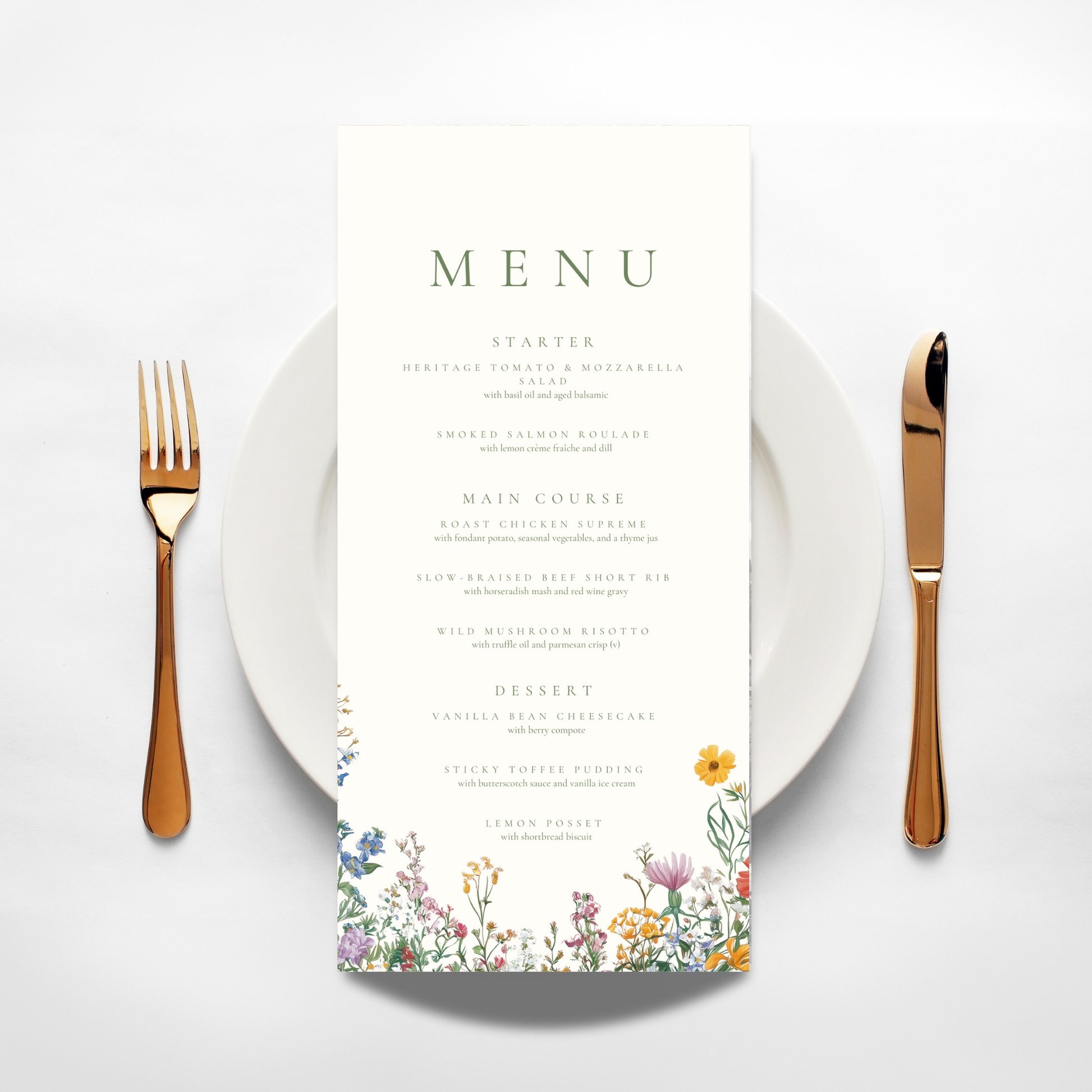 Pastel Floral Arch Menu