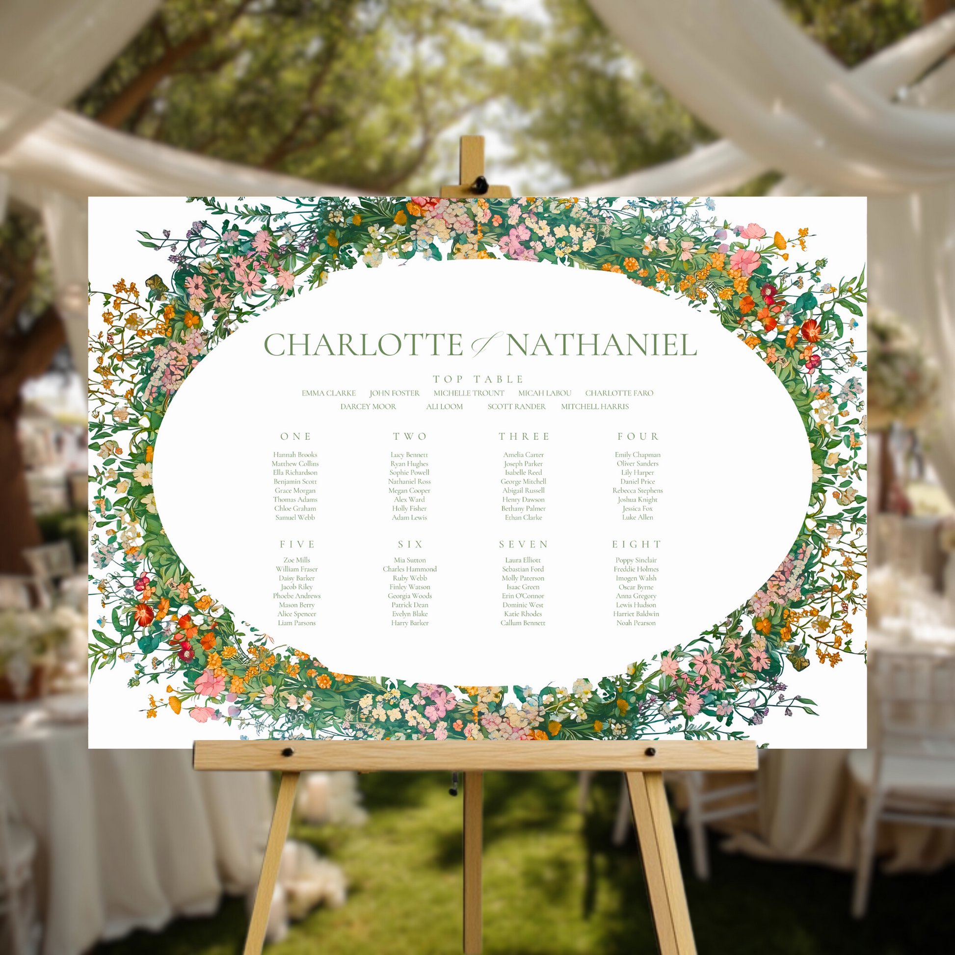 Busy & Bright Seating Plan Sign